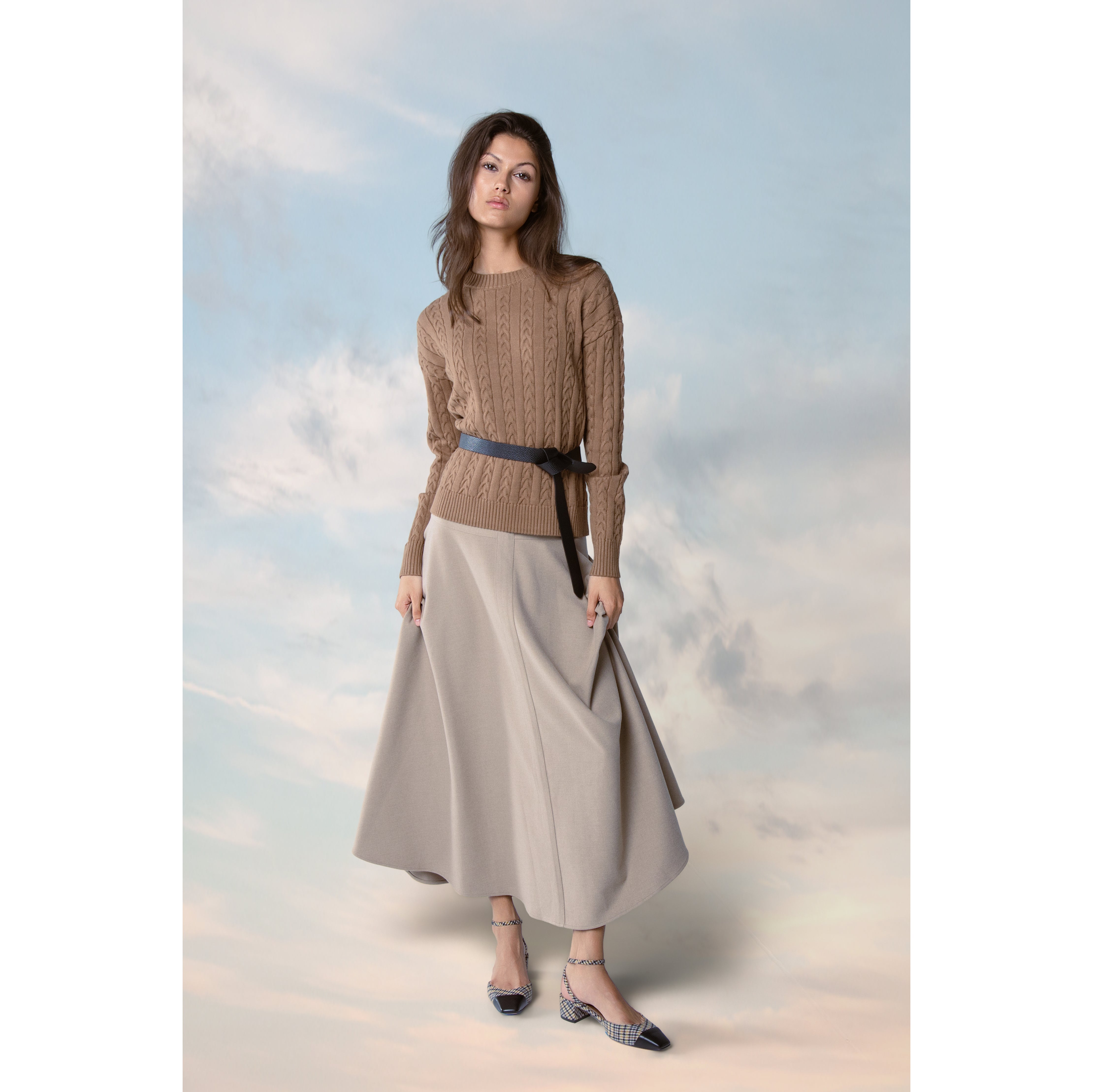 CAMEL LUMINA SKIRT