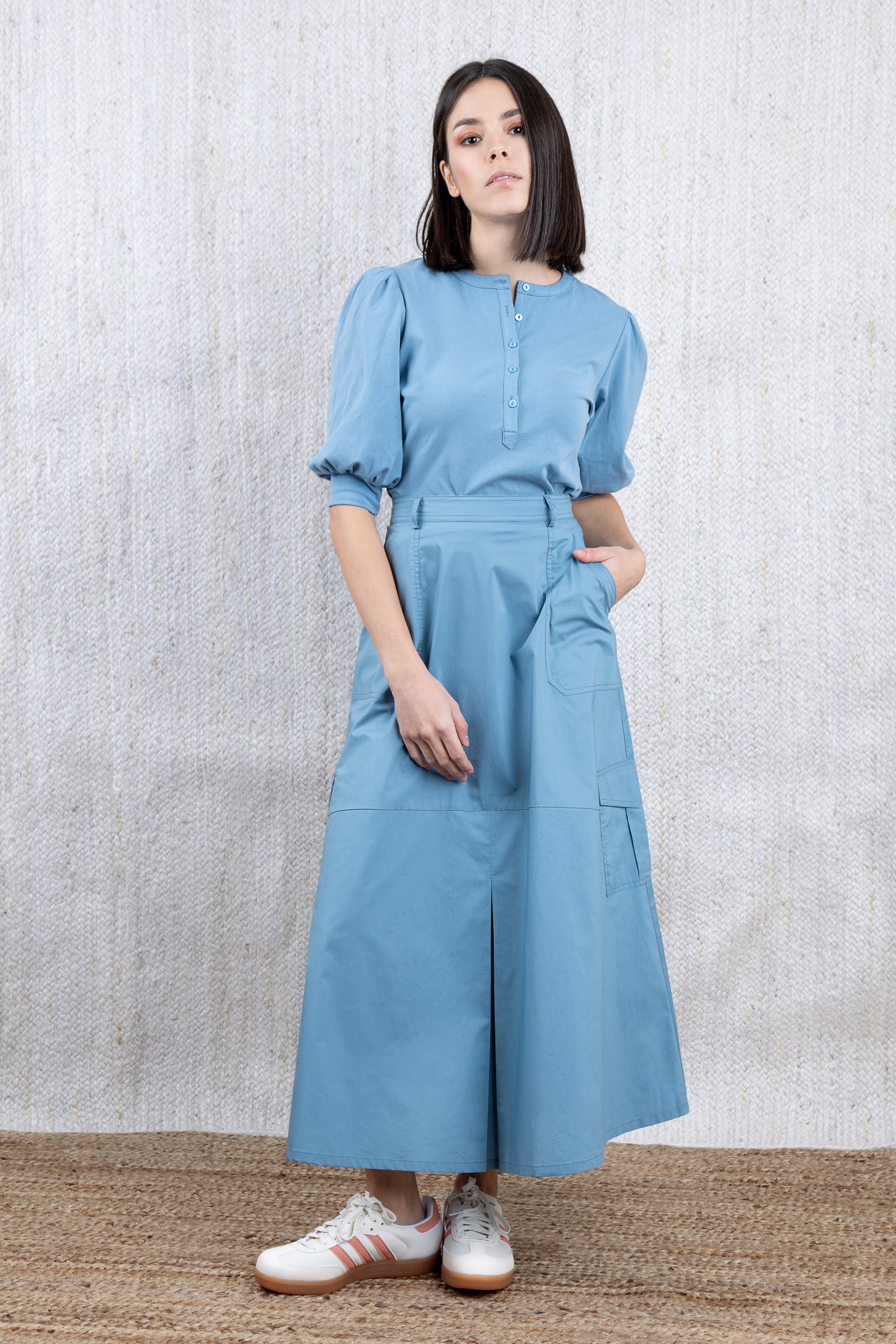 ICE MELT BELTED CARGO SKIRT