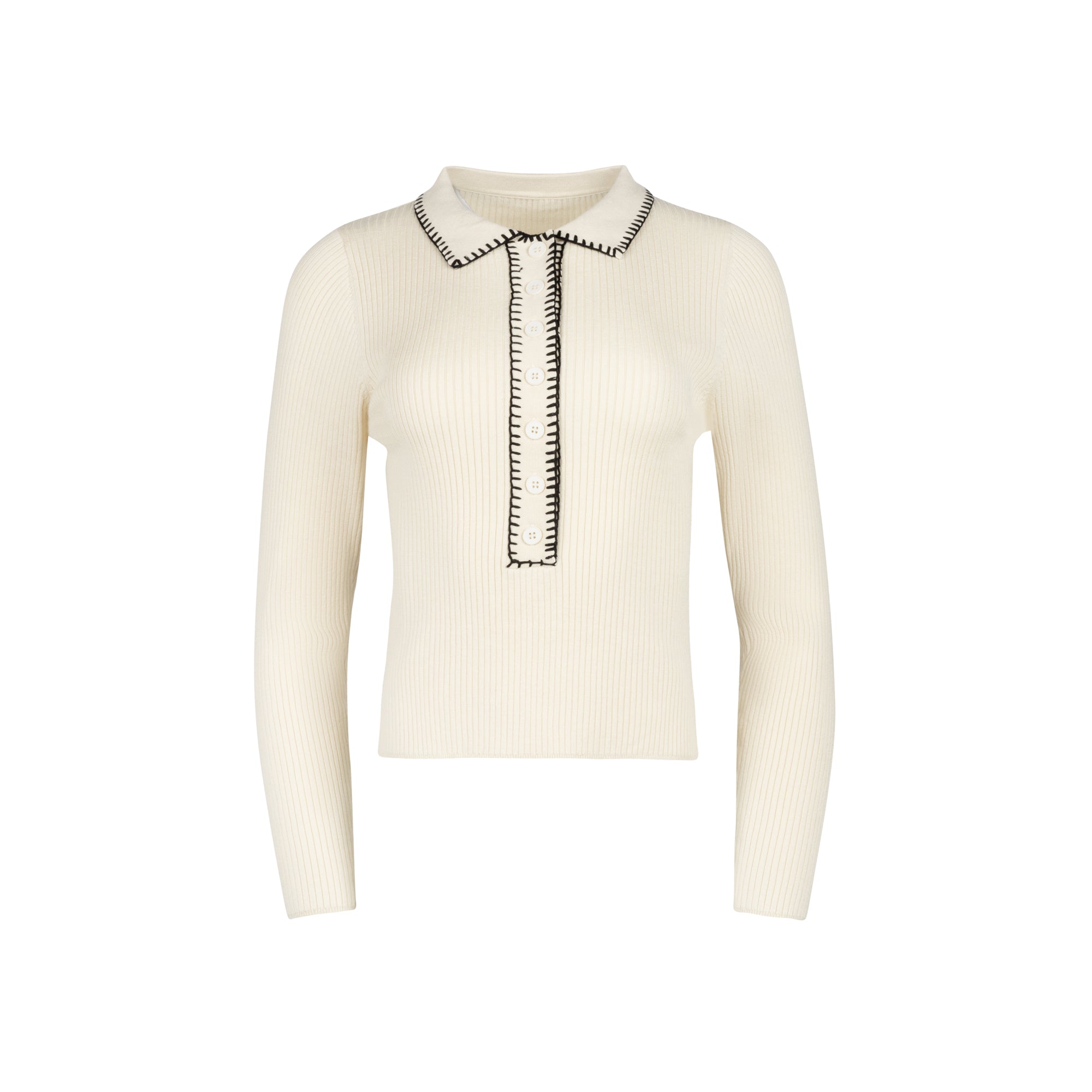 CREAM WHIPSTITCH POLO