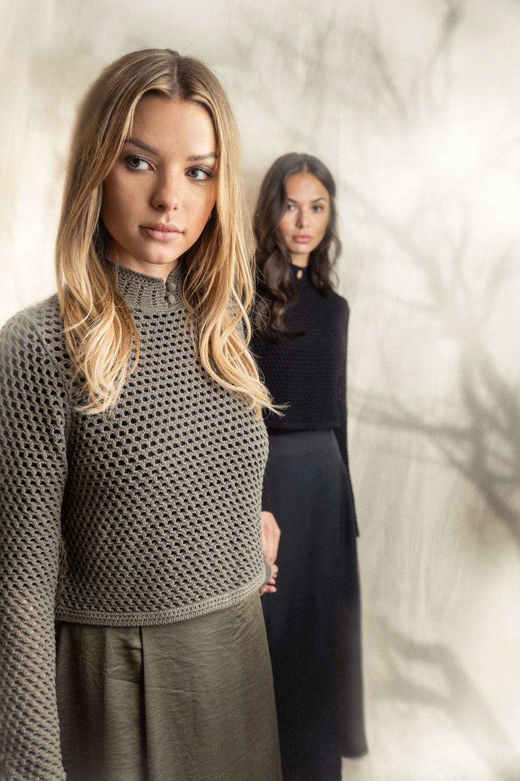 OLIVE SILK WRAP SKIRT