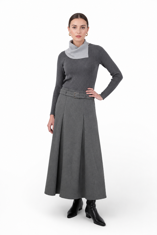 ELYRE PLEAT SKIRT MAXI