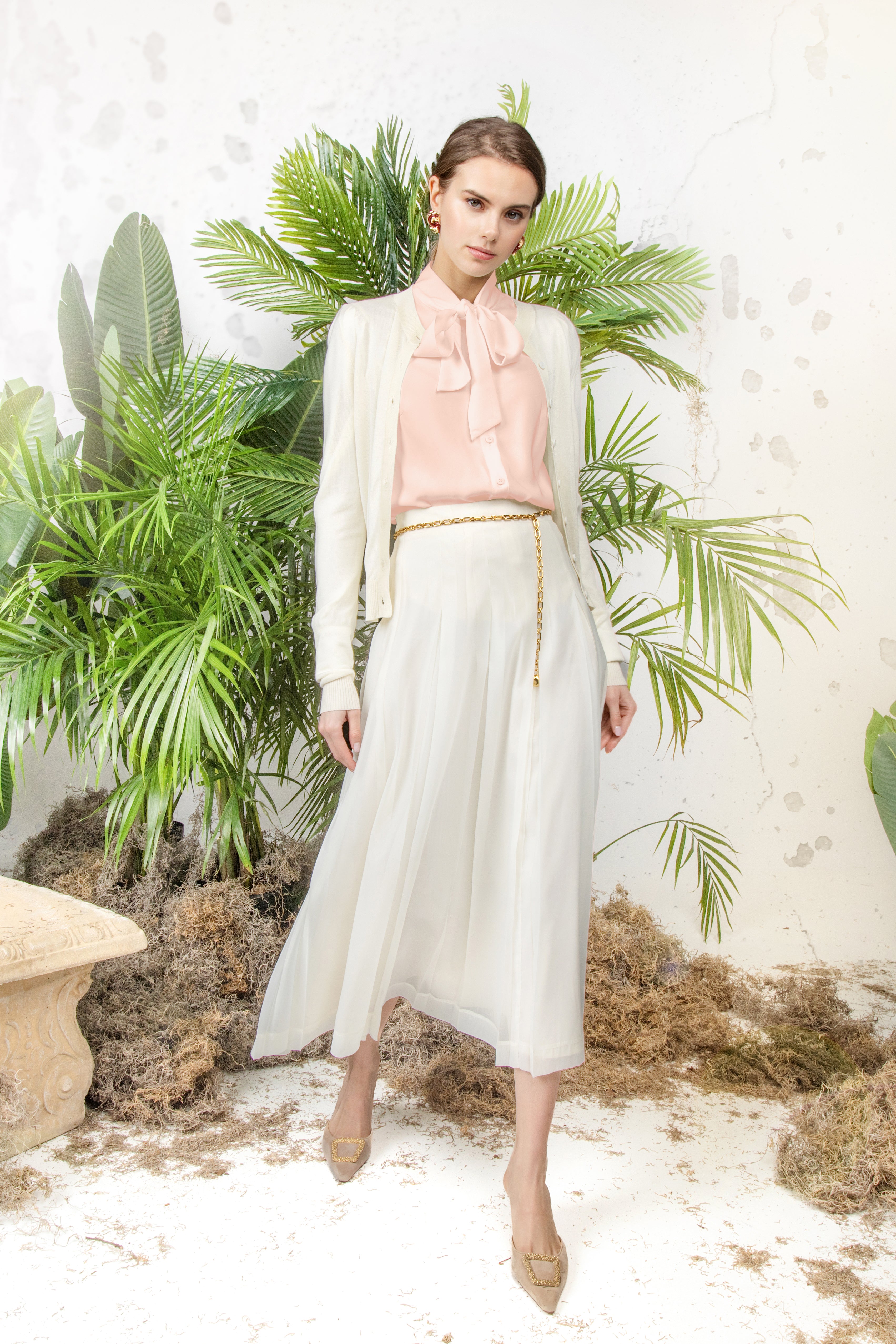 SILK TIE BLOUSE