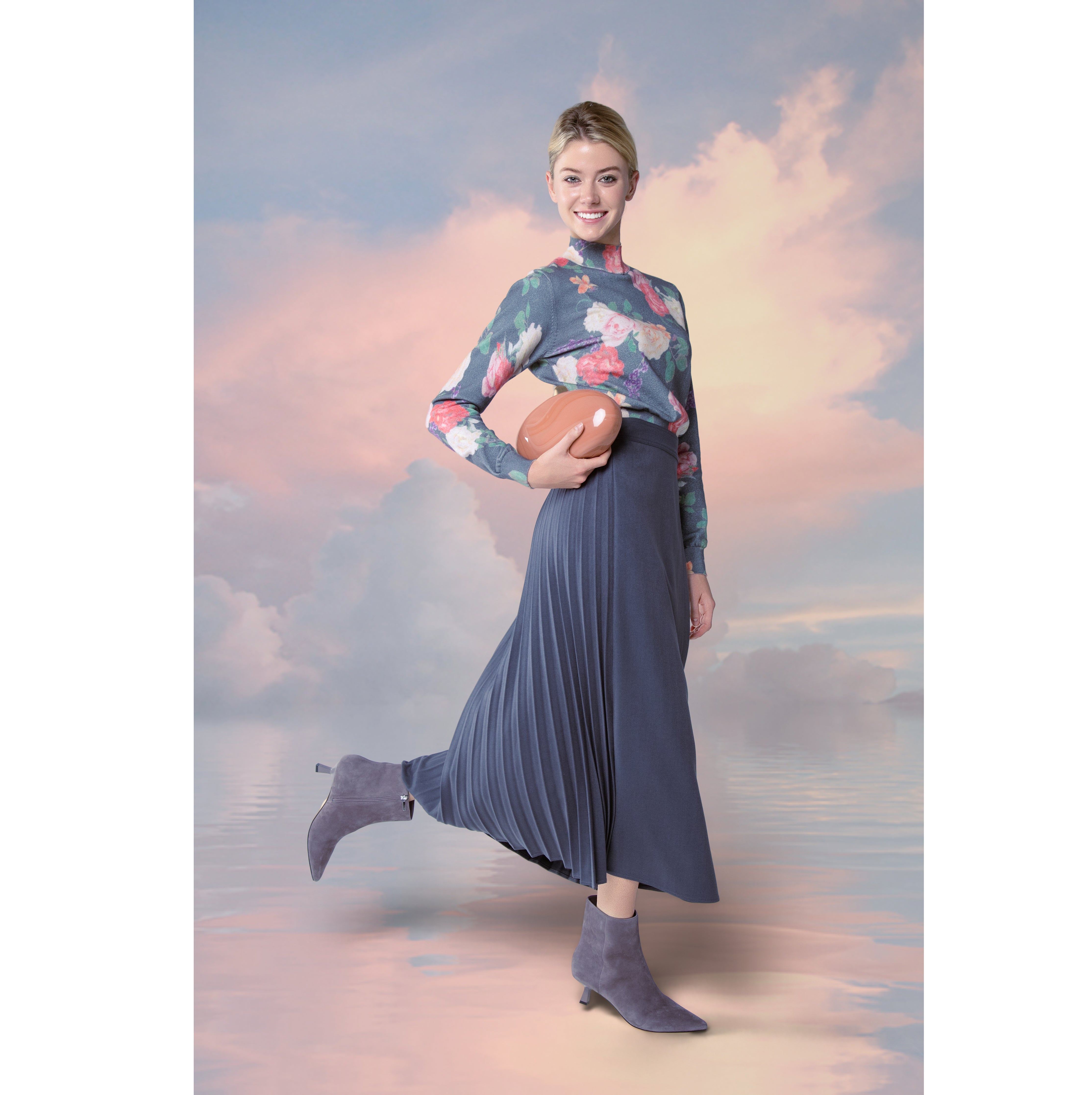 GRAY CINDER SKIRT