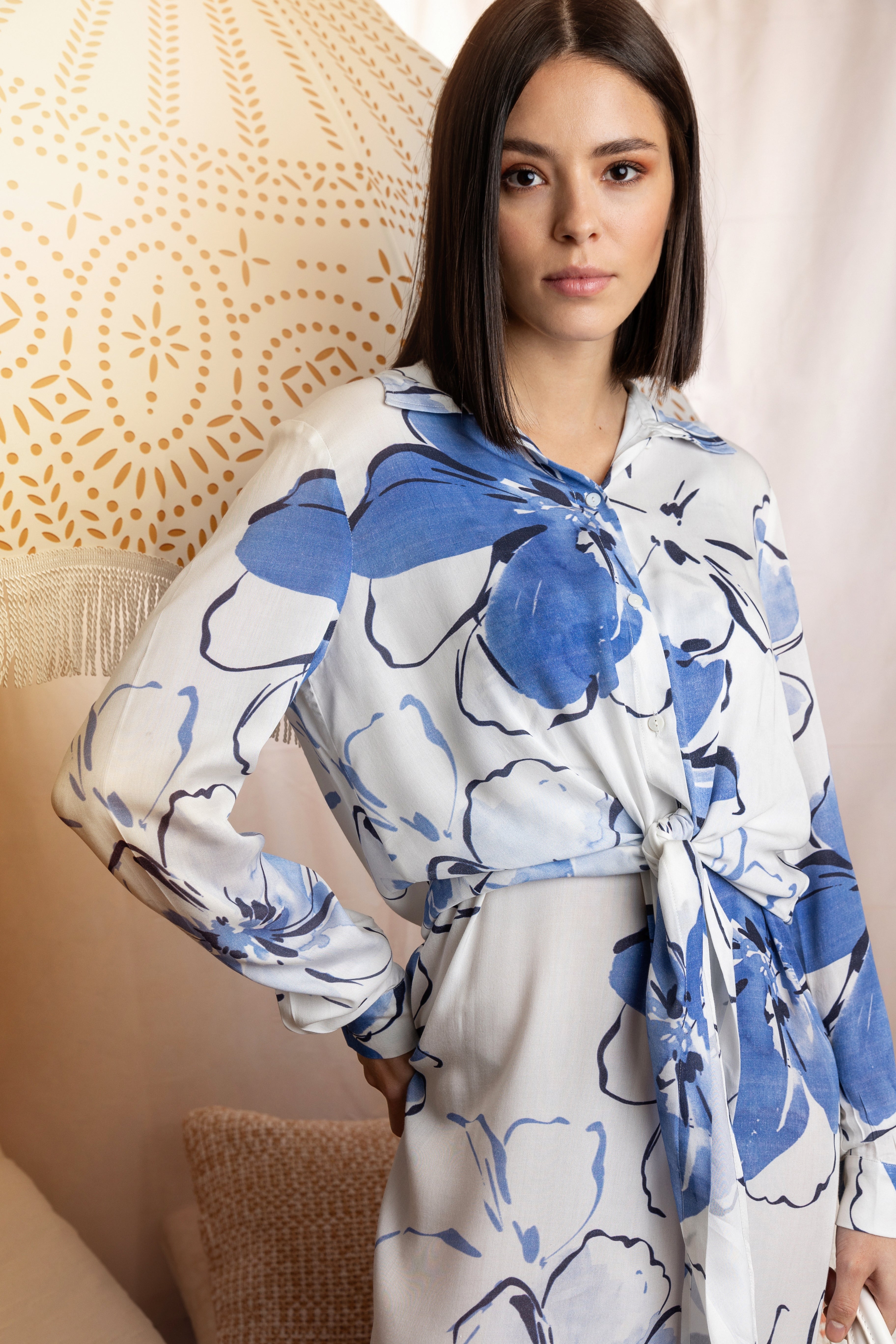 WHITE FLORAL PRINTED SPAGHETTI STRAP JUMPER