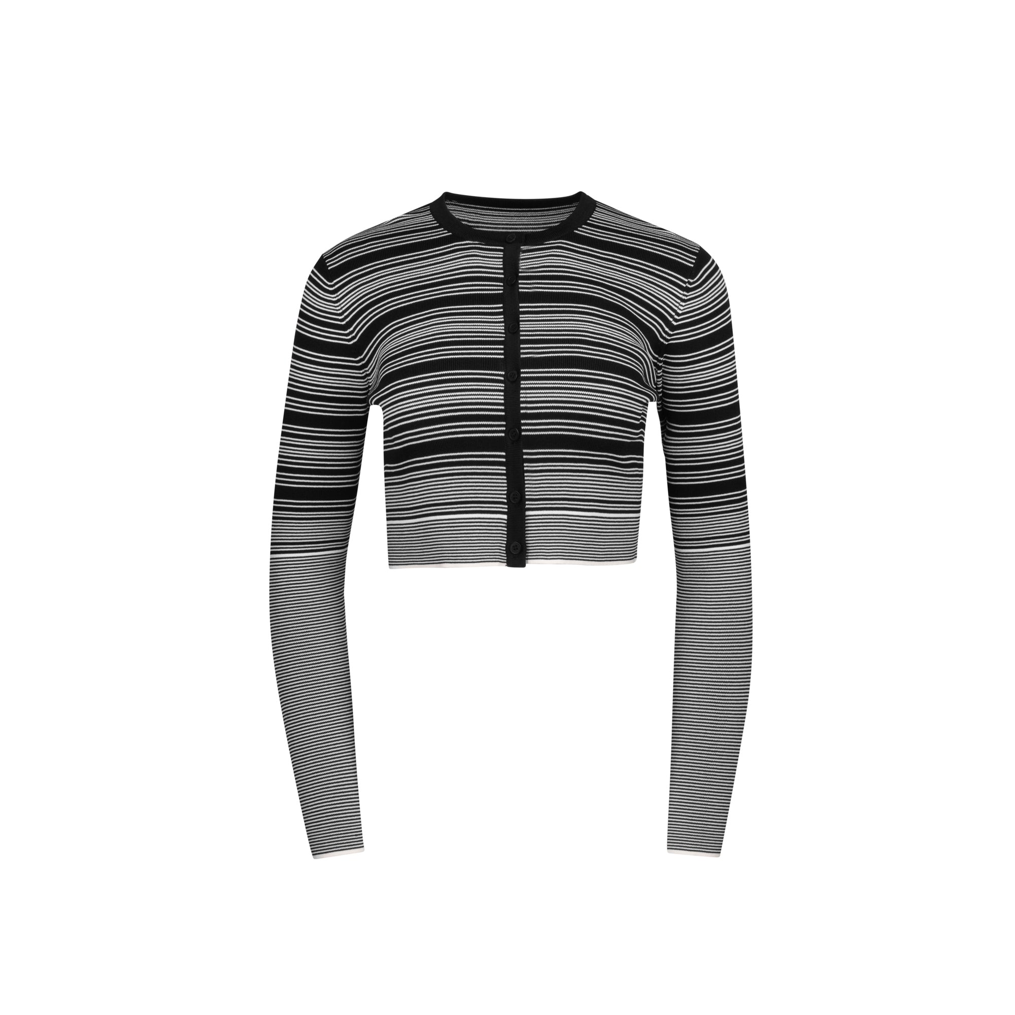 BLACK STRIPED KADE CARDIGAN