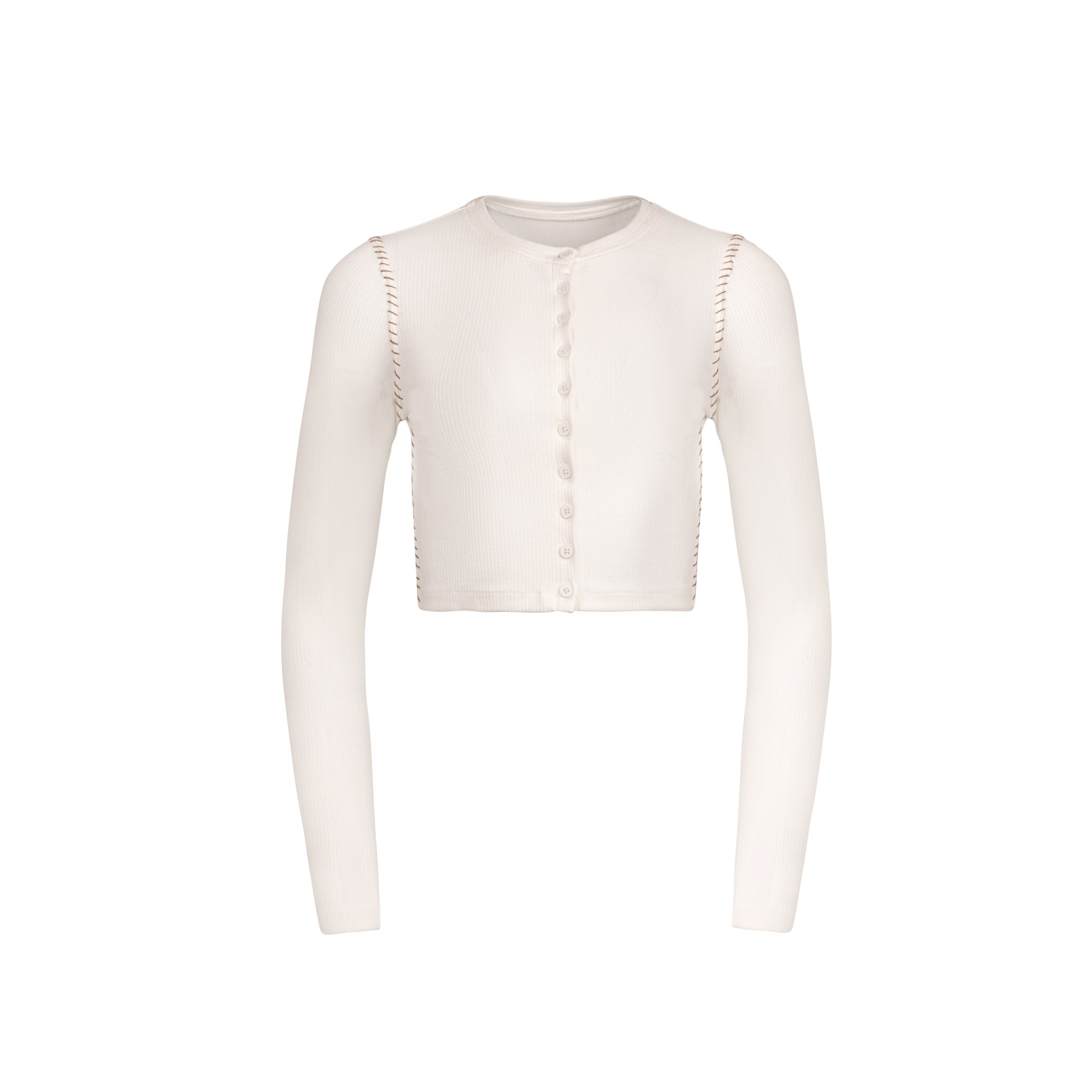 IVORY/TAN TALIA CARDIGAN