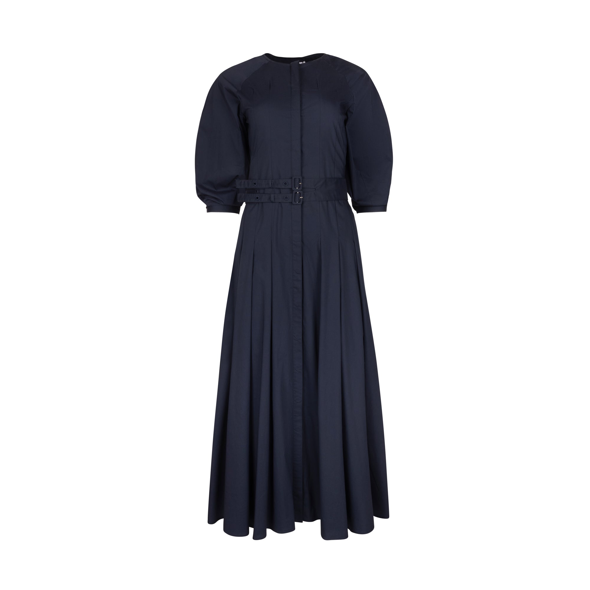 NAVY CARMEM DRESS