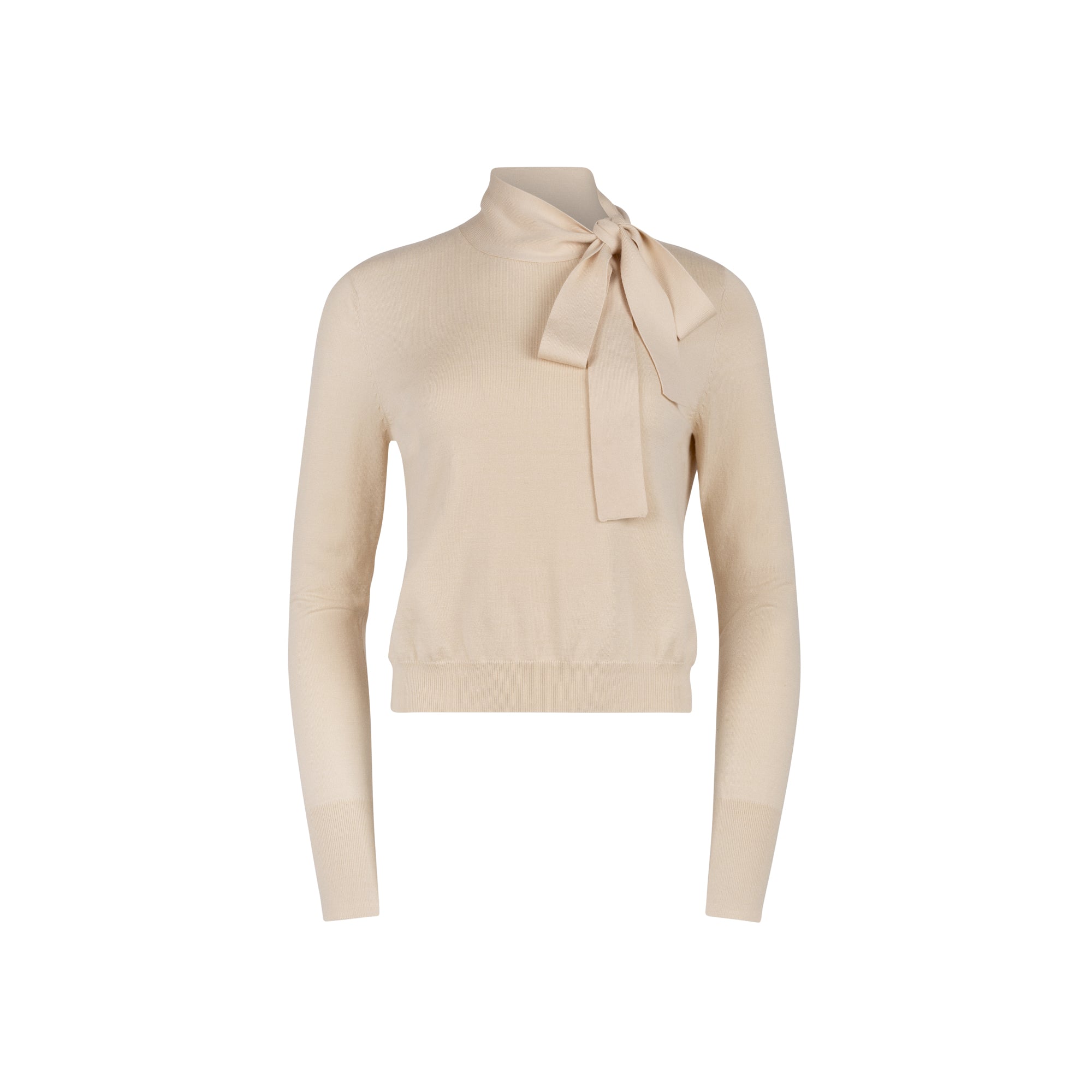 CREAM BOW SWEATER