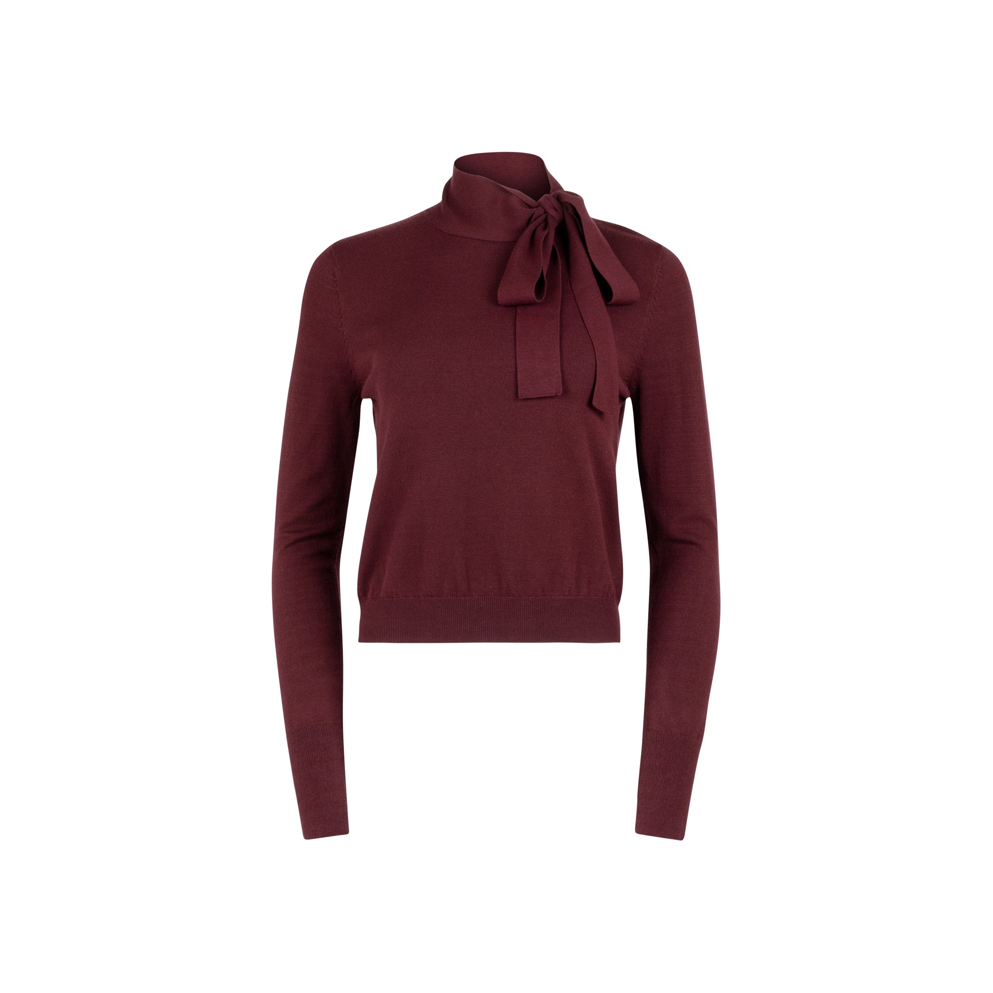 WINE BOW SWEATER