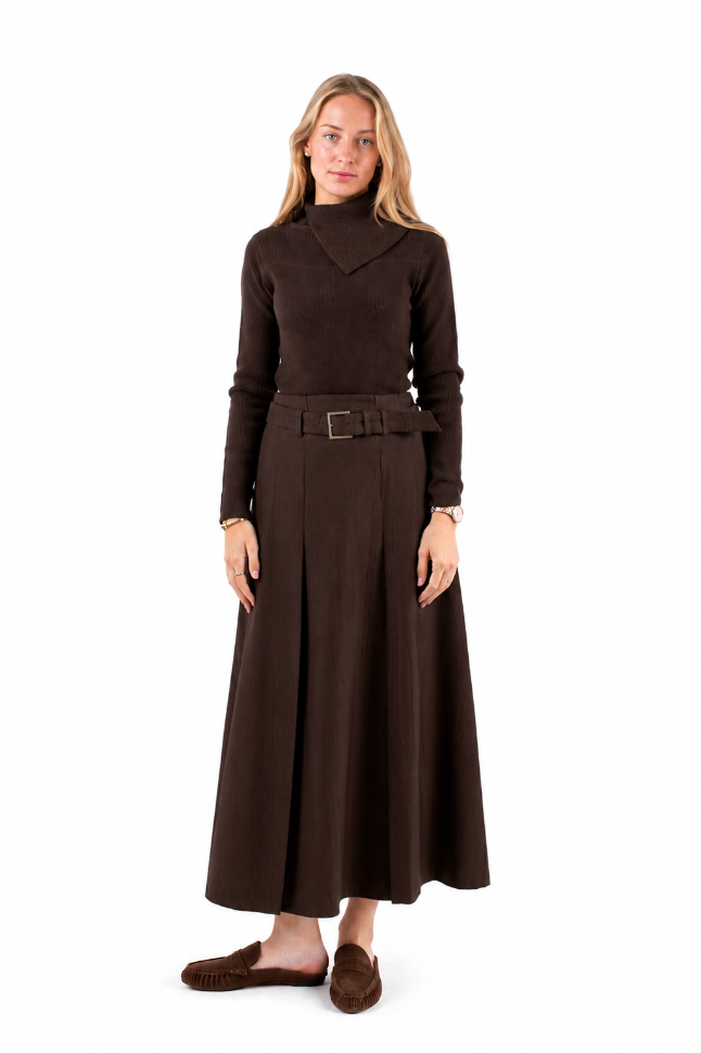 ELYRE PLEAT SKIRT MAXI
