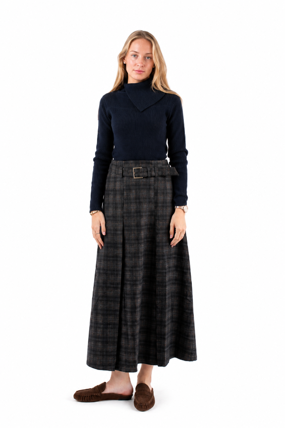 ELYRE PLEAT SKIRT MAXI