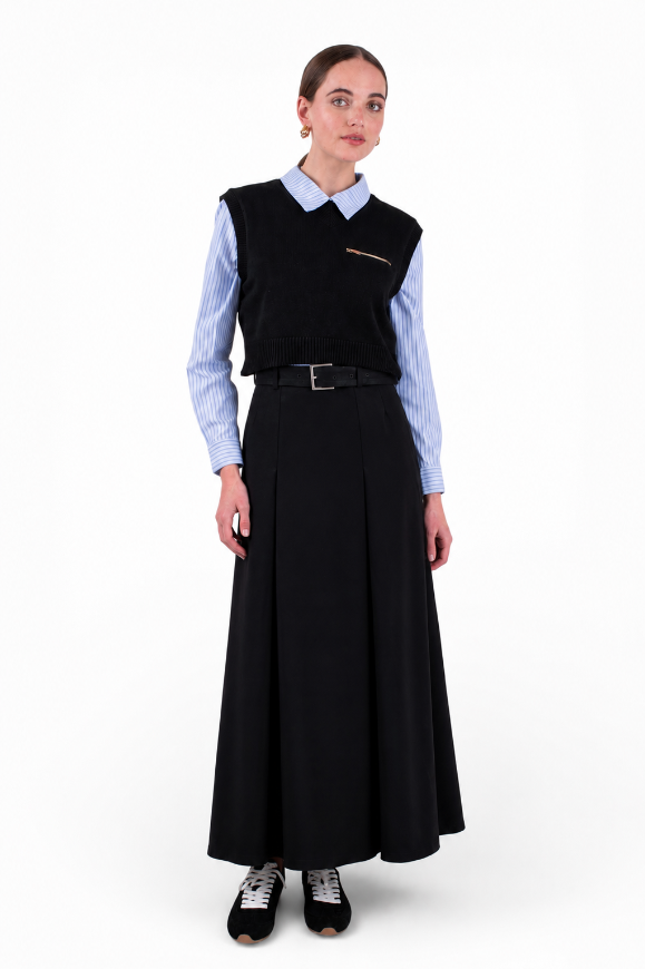 ELYRE PLEAT SKIRT MAXI