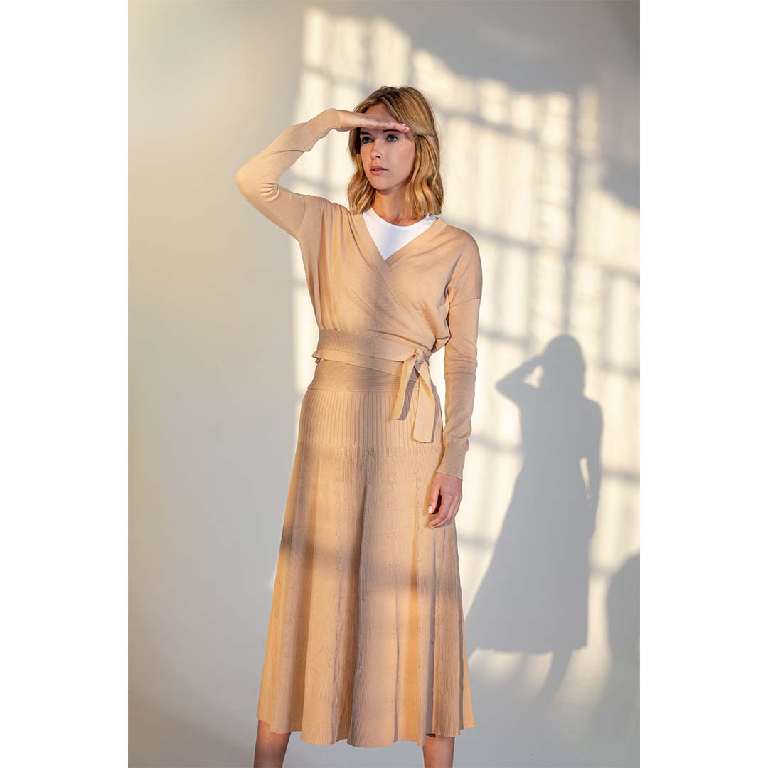 Wheat Engineer Rib Skirt
