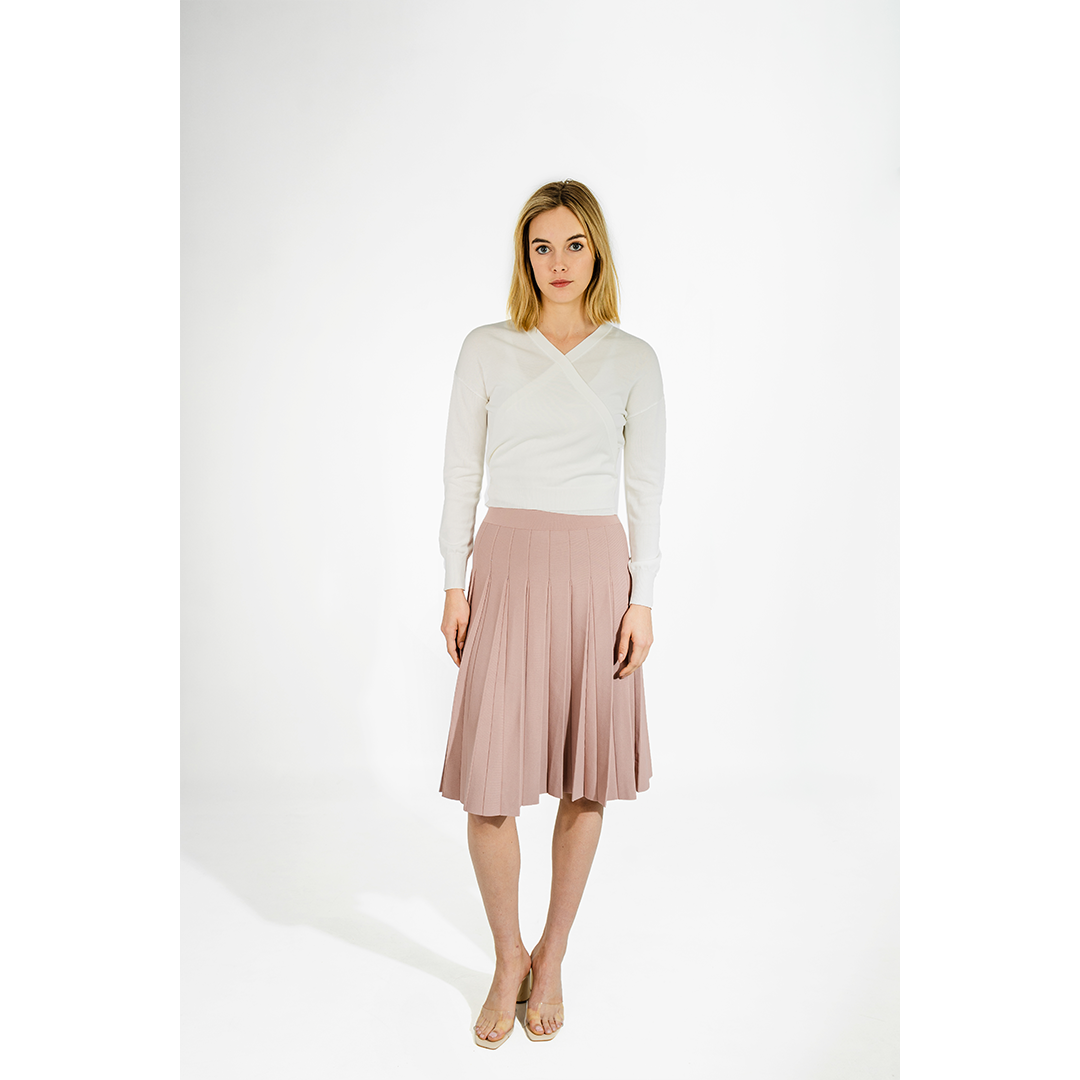Ivory Solid Wrap Cardigan